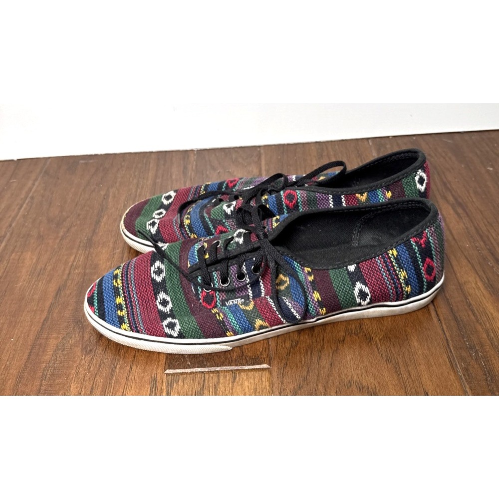 Vans Baja Reggae Rasta Sneakers Women 10 Tribal Aztec Southwestern Lace Up Skate